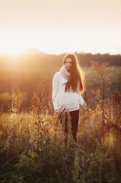 Podzimní dívka — Stock fotografie