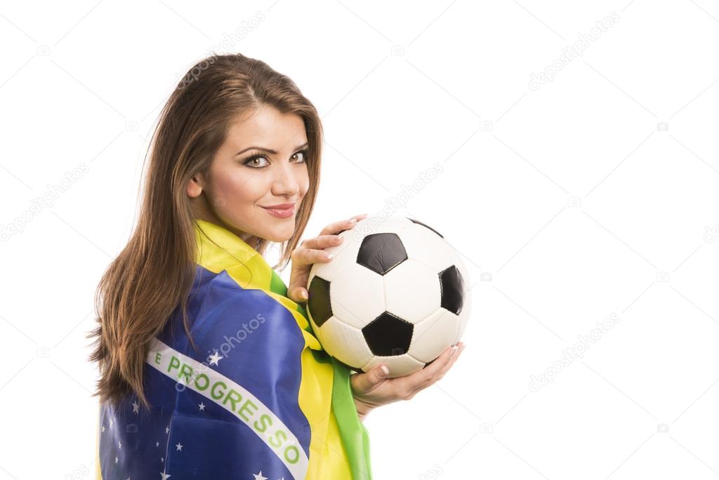 Female soccer fan