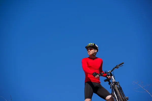 산 자전거 타는 사람 — 스톡 사진