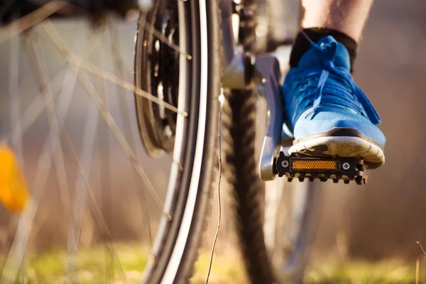 Ciclista de montaña — Foto de Stock