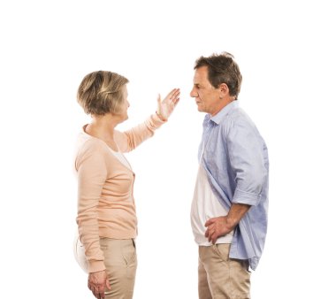 Çift tartışıyor.