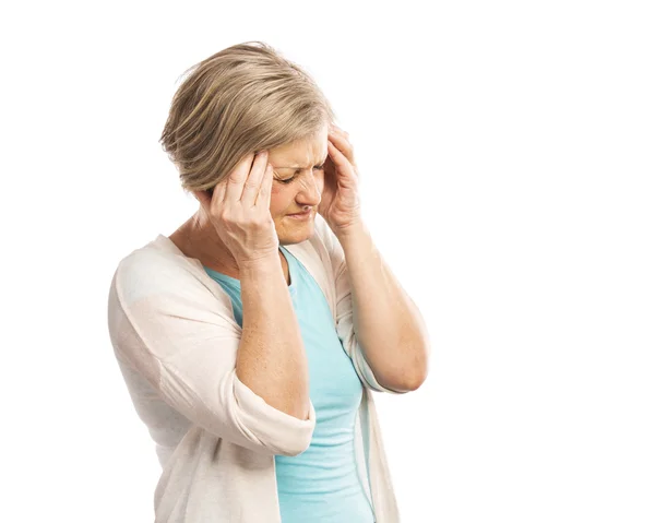 Γυναίκα έχει πονοκέφαλο — Φωτογραφία Αρχείου