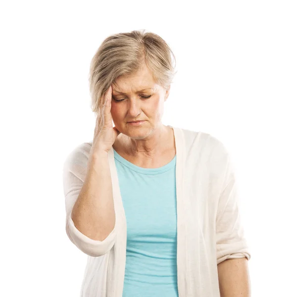 Frau hat Kopfschmerzen — Stockfoto