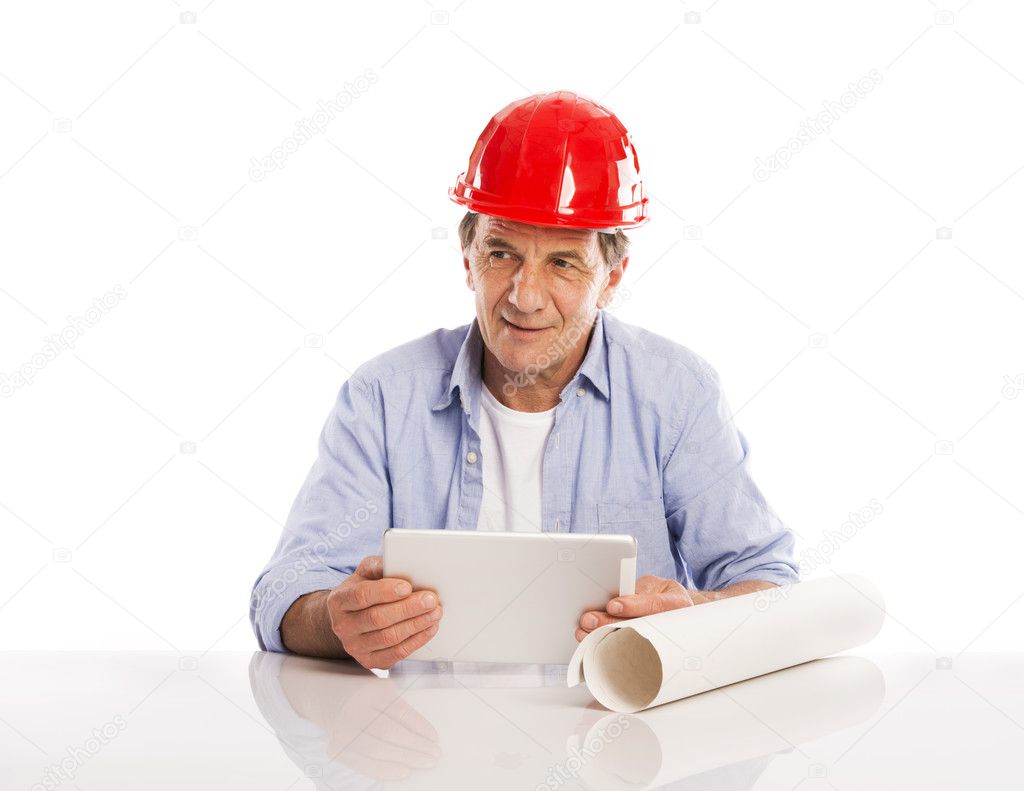 Engineer Holding Digital Tablet