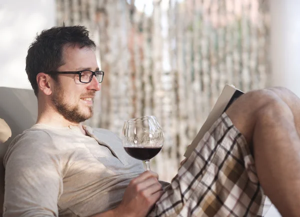 Man drinking wine — Stock Photo, Image