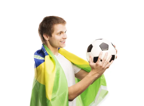 Hombre fanático del fútbol — Foto de Stock