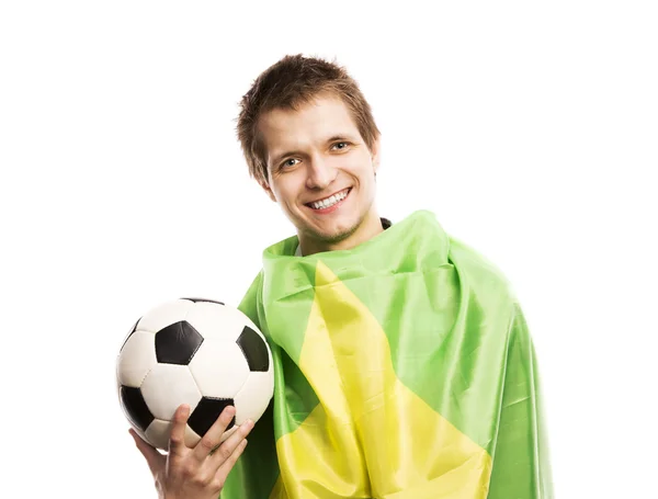 Hombre fanático del fútbol — Foto de Stock