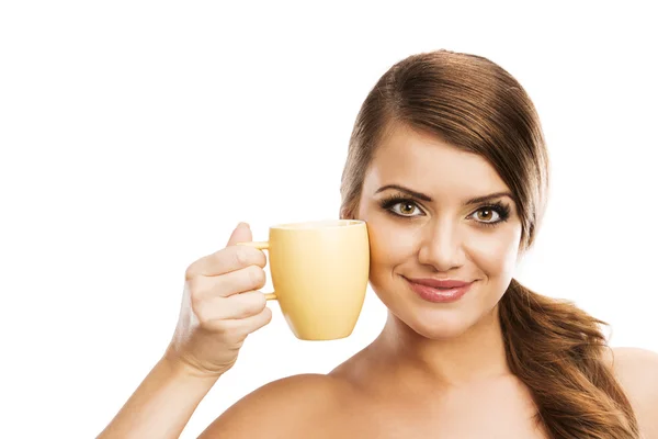 Woman with coffee Stock Picture