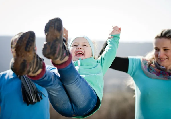 Familjen ha kul — Stockfoto