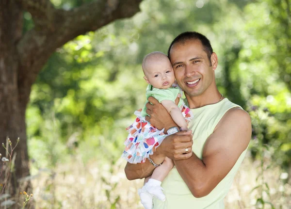 Father with his baby daughter — Stock Photo, Image