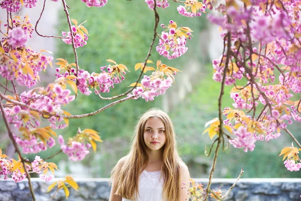 Bahar bahçe kız — Stok fotoğraf