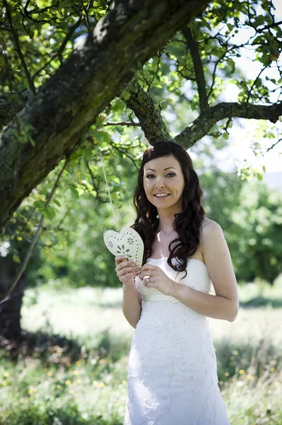 Bride at the meadow — Stock Photo, Image