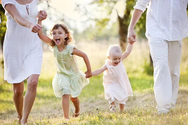 Mutlu bir aile vakit — Stok fotoğraf