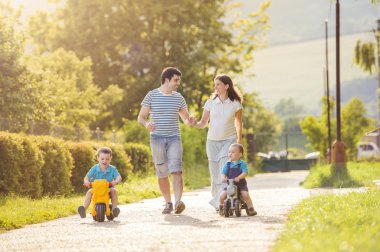 güneşli Park aile