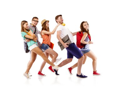 Kitaplar ile öğrenci grubu