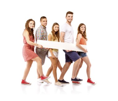 boş afişini öğrencilerle