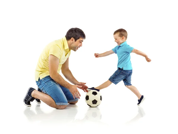 Ojciec i syn gra — Zdjęcie stockowe