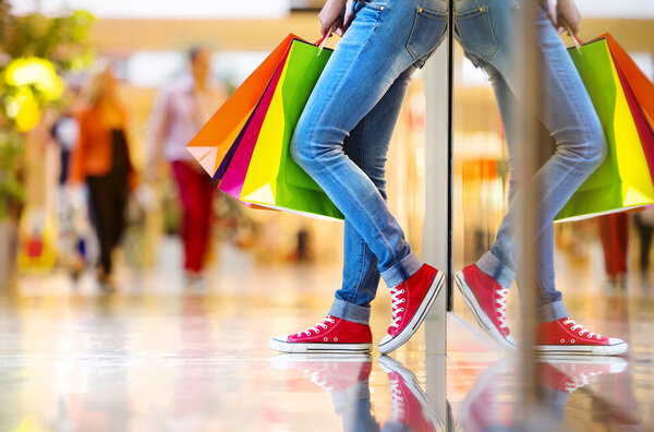 Woman with shopping bags