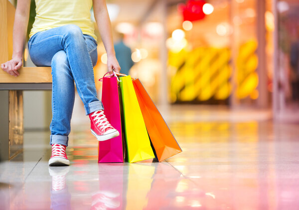 Woman with shopping bags