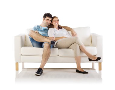 Hamile karısı olan koca.