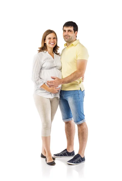 Homme avec femme enceinte — Photo