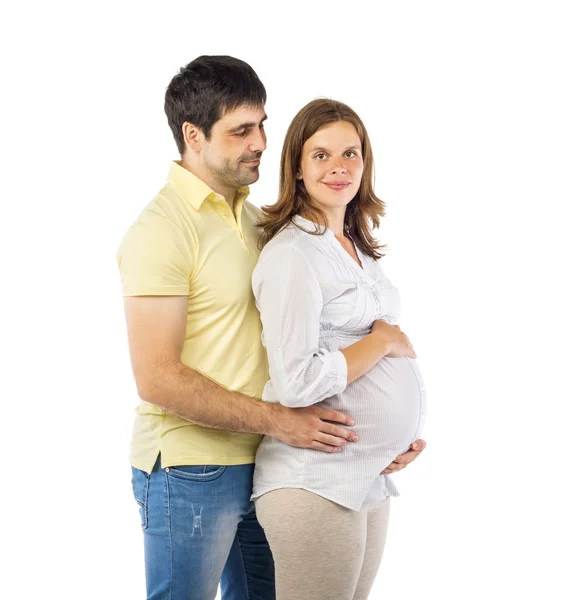 Homme avec femme enceinte — Photo