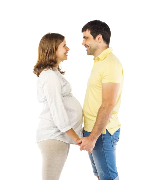 Homme avec femme enceinte — Photo