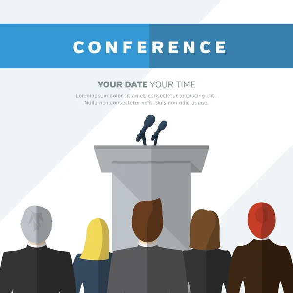 Konferensen mall illustration — Stock vektor