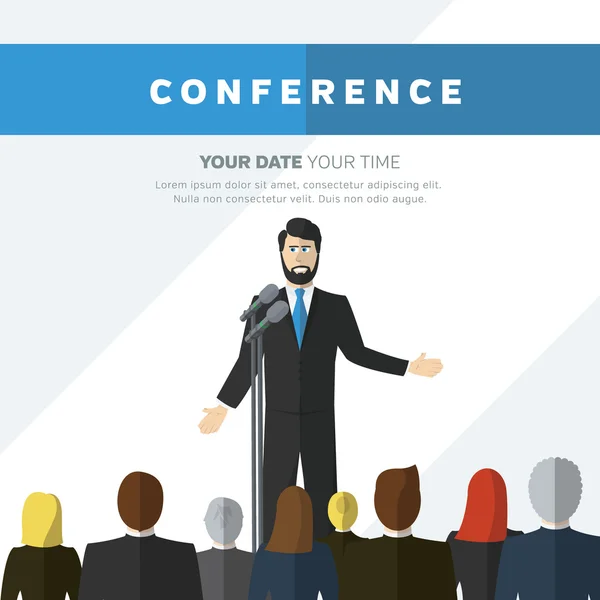 Conference template illustration — Stock Vector