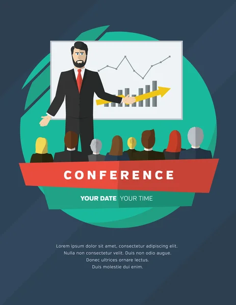 Conference template illustration — Stock Vector