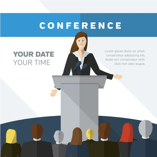 Conference template illustration — Stock Vector