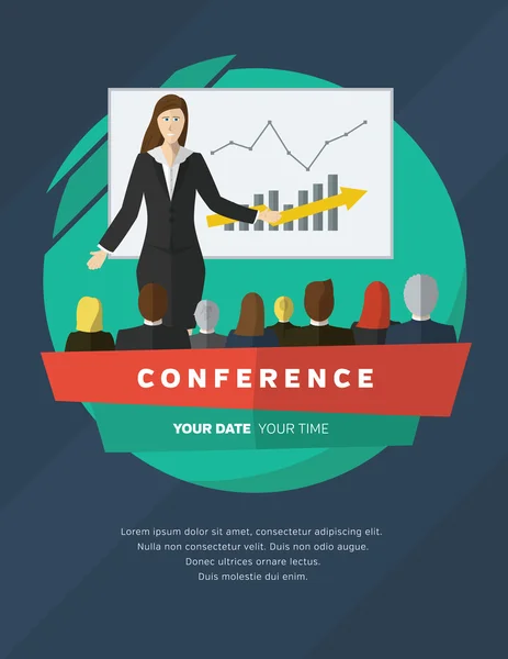 Konferensen mall illustration — Stock vektor