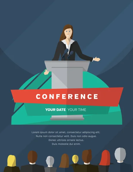 Conference template illustration — Stock Vector