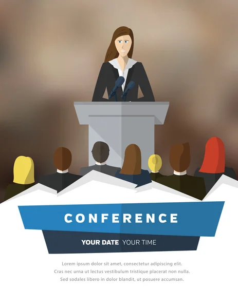 Conference template illustration — Stock Vector