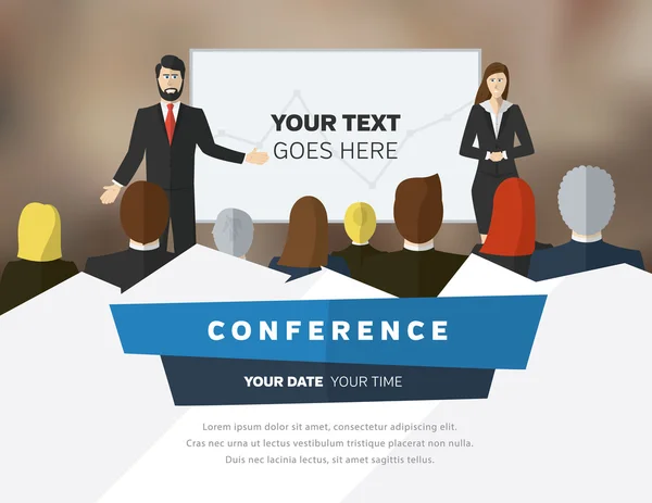 Conference template illustration — Stock Vector