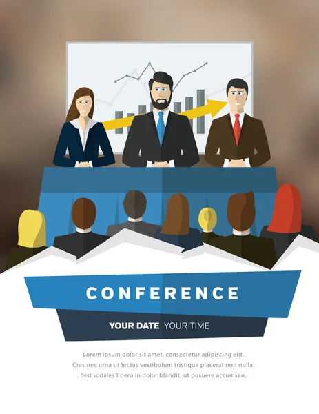 Conference template — Stock Vector