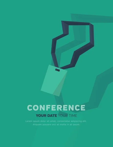 Conference template — Stock Vector