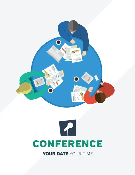 Conference template — Stock Vector