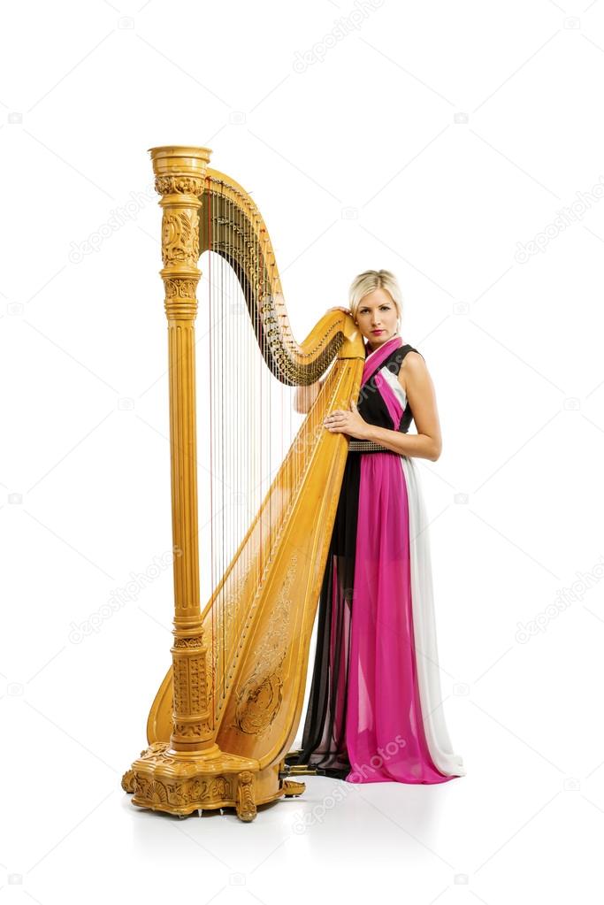 Woman with harp