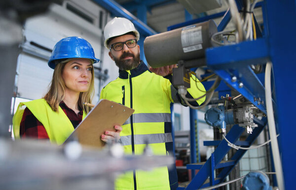Female Engineering Manager Mechanic Worker Factory Stock Photo