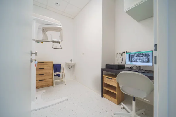 Foto Eines Modernen Zahnarztkrankenwagens Röntgenraum Keine Menschen — Stockfoto