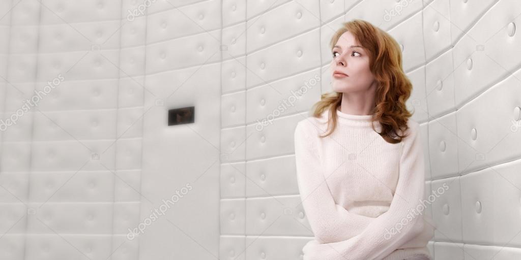 Woman wearing straight-jacket Stock Photo by ©tosher 14825163