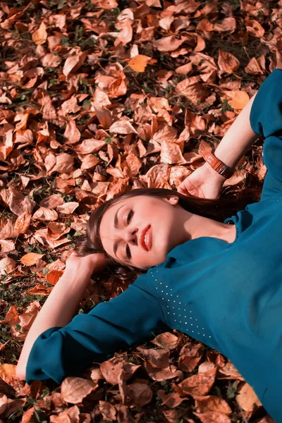 Beautiful woman with watch — Stock Photo, Image