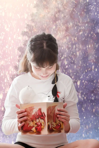 Girl in Christmas — Stock Photo, Image