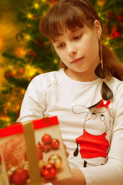 Girl in Christmas — Stock Photo, Image