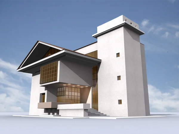 Architektura modelu 3D — Zdjęcie stockowe