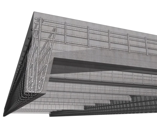 Structuur van gewapend beton — Stockfoto
