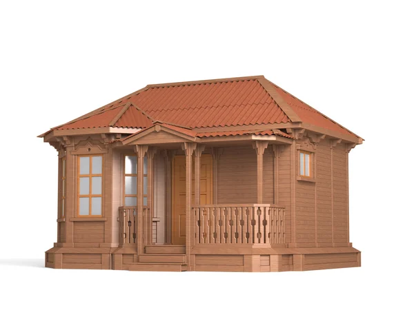 Model of a wooden house — Stock Photo, Image