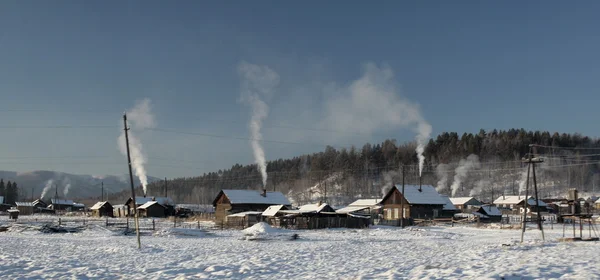 Villaggio in inverno — Foto Stock