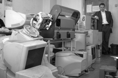 iş adamı STANR computrrs üzerinde